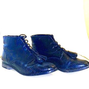 Topshop Tassel Detail Black Boots Ankle Boots Sz.9 (39)